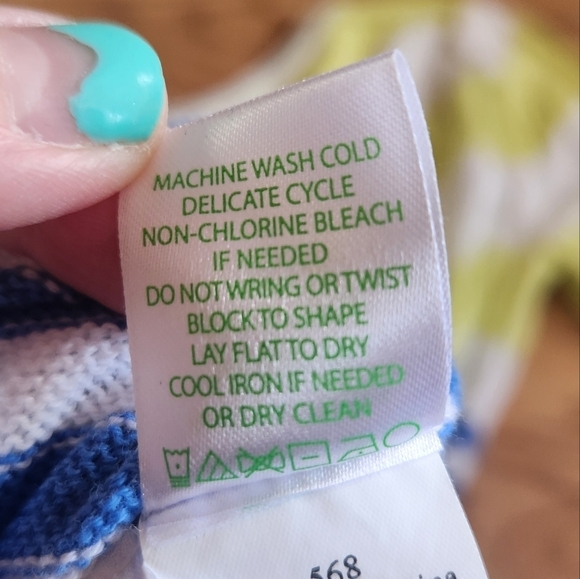 EUC Lilly Pulitzer Striped Blue and White Sweater, Size Small - Picture 6 of 6